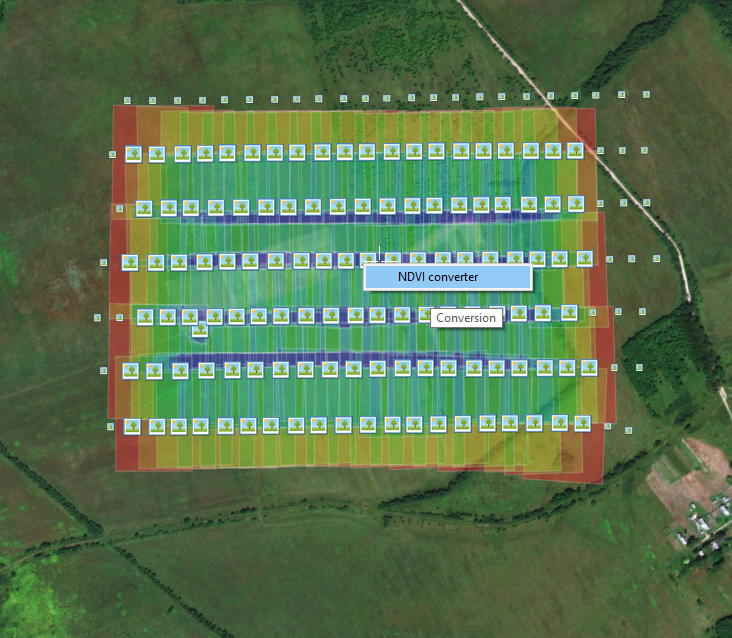 Vegetation indices calculation with the use of "Raster Calculator" tool in Agisoft PhotoScan