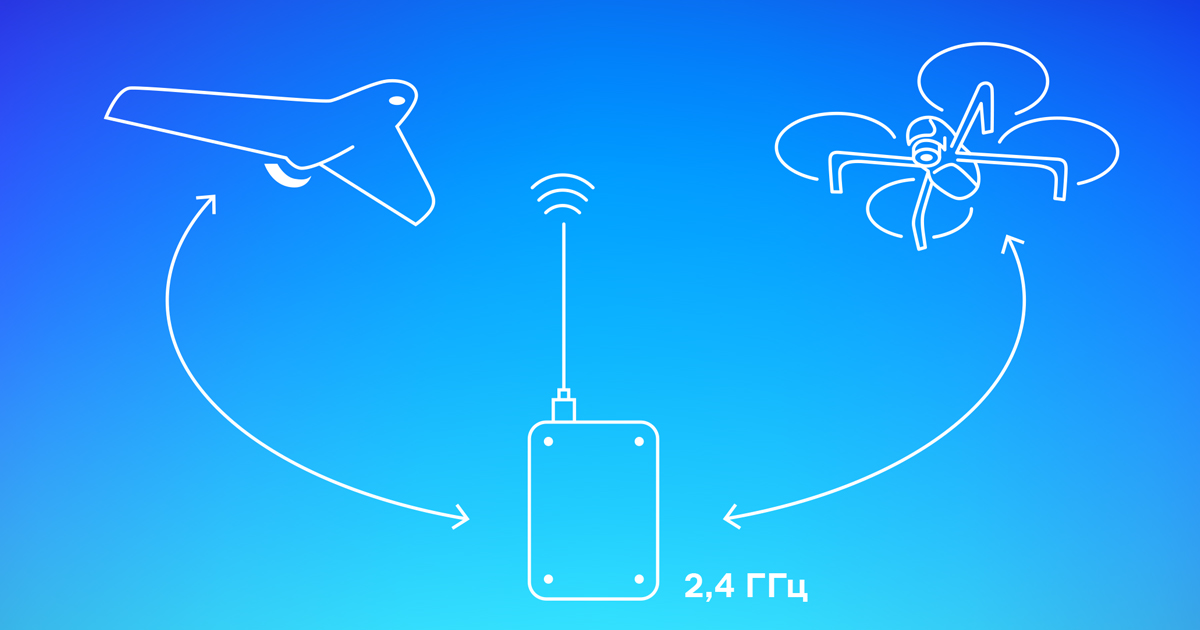БПЛА Геоскана теперь могут работать в диапазоне 2,4 ГГц