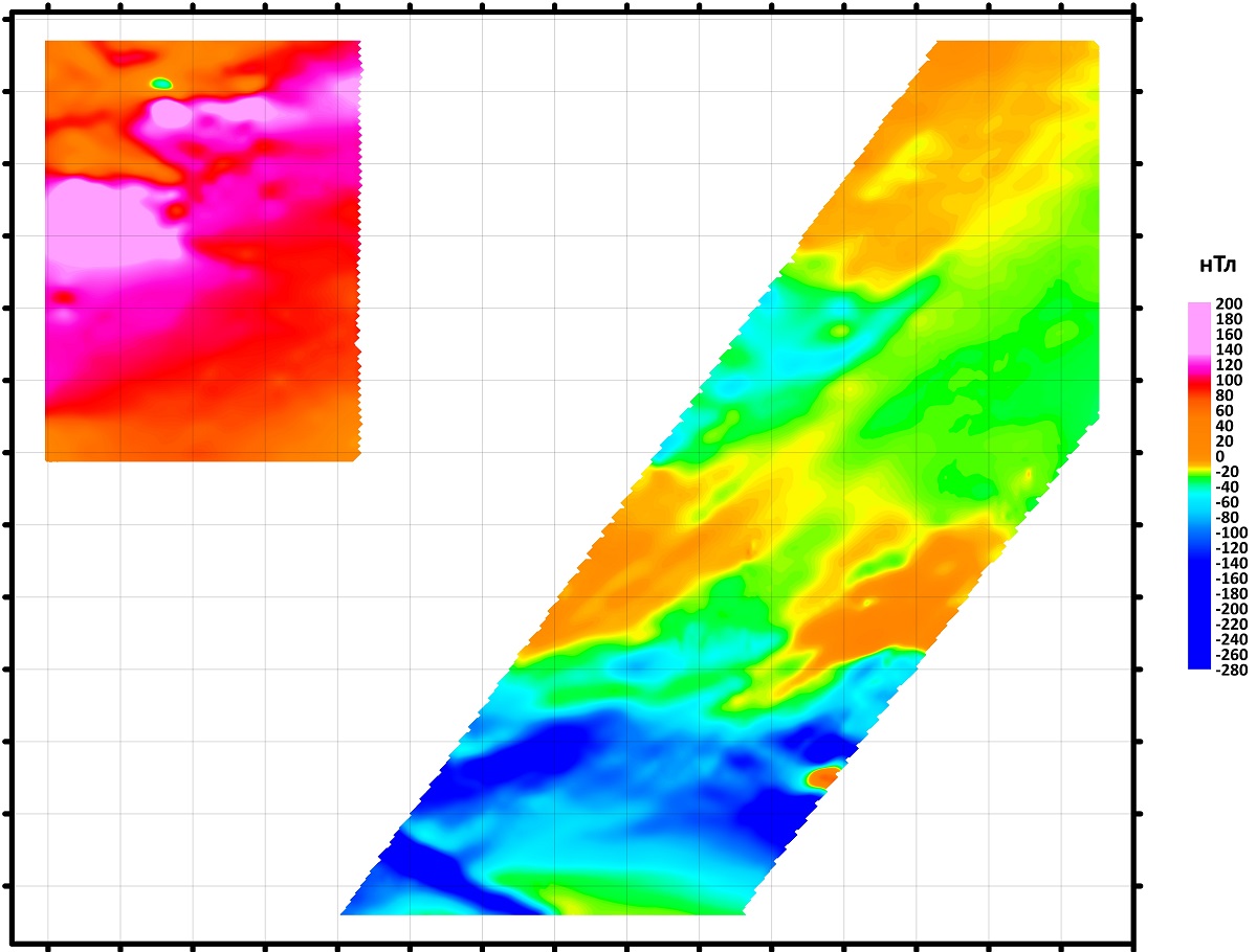 Карта аномального магнитного поля