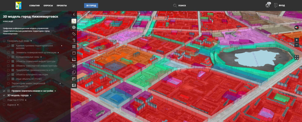 3D-модель города Нижневартовска